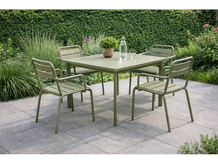Emu Star Gartenmöbel-Set mit Armlehne Grau/Grün 5tlg.