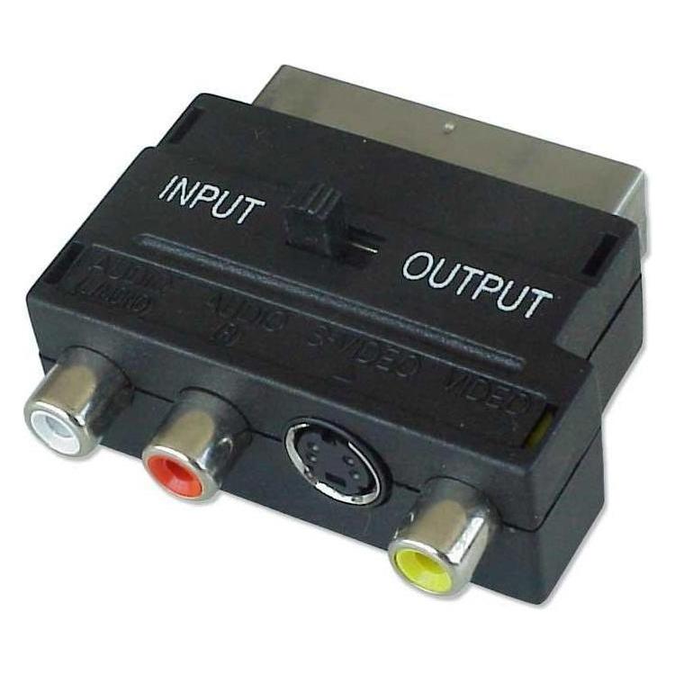 Secomp Scart to Composite & S-Video Adapter (Winkeladapter) (Scart Adapter)