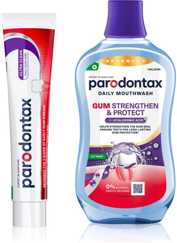 Parodontax Ultra Clean & Gum Strengthen & Protect ensemble pour les dents