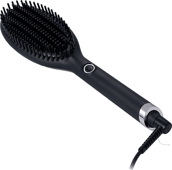 Cepillo alisador - ghd glide gift set, Tecnología iónica, Temperatura constante de 185ºC, Apagado automático, Negro