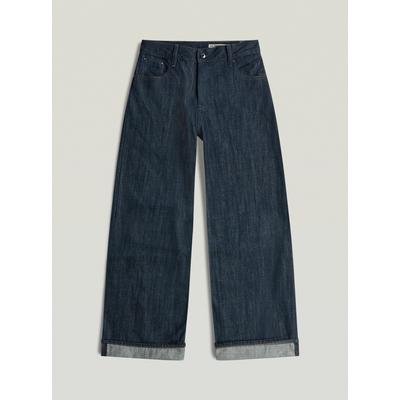 5-Pocket-Jeans G-STAR "Roxx Wide Neo Raw Jeans", Damen, Gr. 31, Länge 34, neo raw denim, Obermaterial: 75% Baumwolle, 25% Baumwolle, Jeans 5-Pocket-Jeans