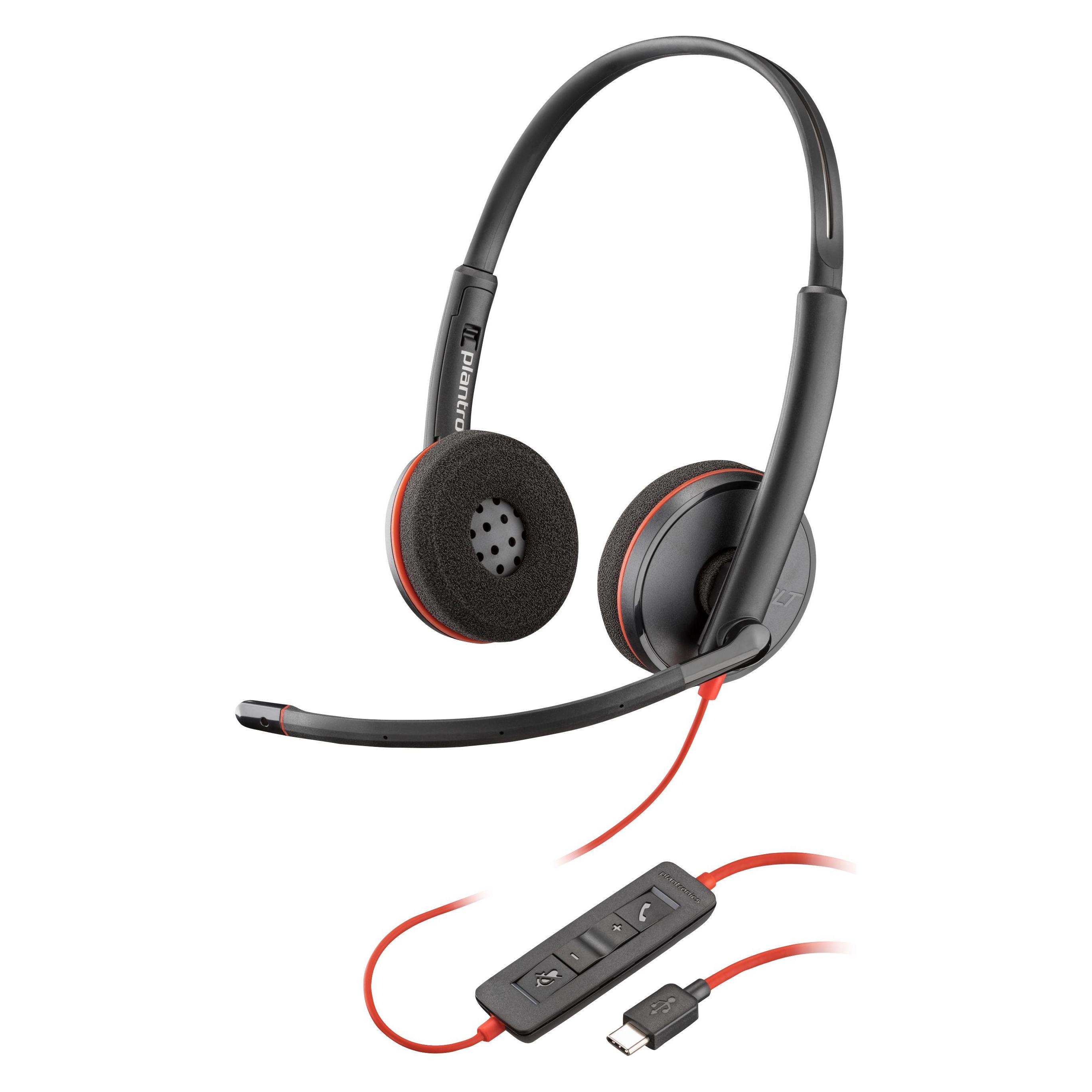 HP Poly Blackwire C3220 USB-C Stereo-Headset (Kabelgebunden, USB-C, Avaya, Skype) (80S07AA)
