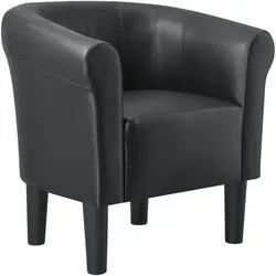SESSEL Jelgava Kunstleder Schwarz