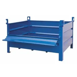 Hardwex Stapelpalette mit Klappwand, 800x600x600 mm