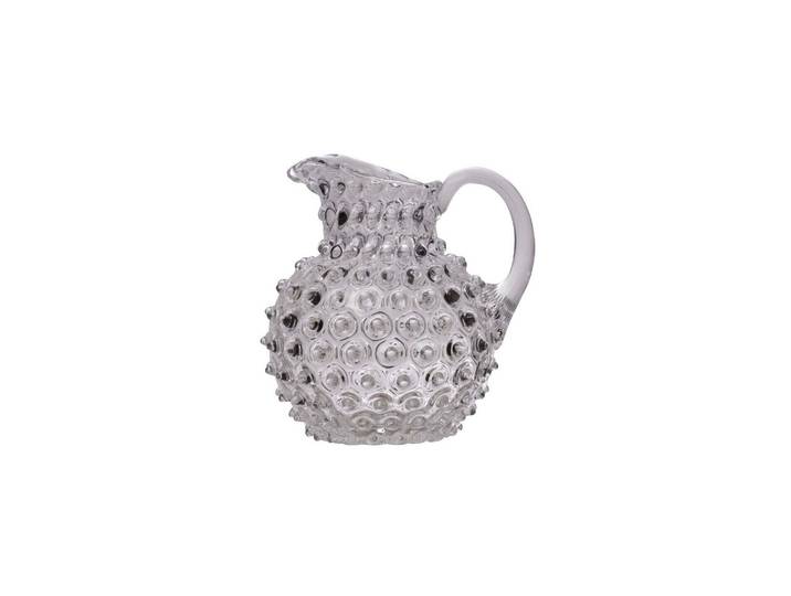 Carafe en verre gris, au design facetté, verre épais - Chehoma, D