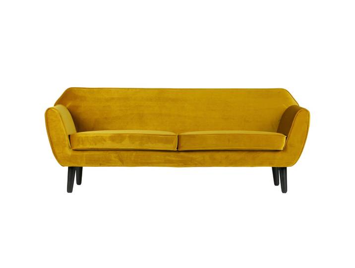 Livetastic Sofa Rocco, Gelb, Holz, Birke, Füllung: Polyetherschaumkern, 187x75x82 cm, Made in EU, Wohnzimmer, Sofas & Couches, Sofassofas