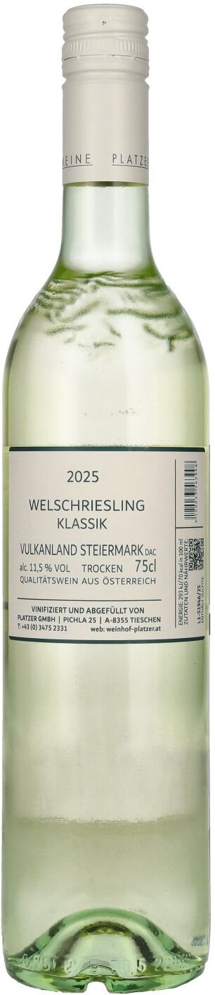 Weingut Platzer Platzer Welschriesling Klassik Vulkanland Steiermark DAC 2025 11,5% Vol. 0,75l