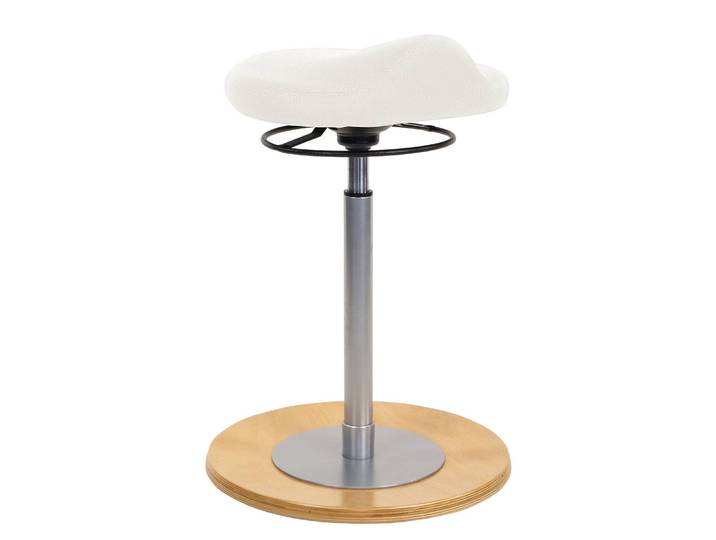 Tabouret de bureau Arnett II 41 x 86 x 41cm Blanc/Blanc