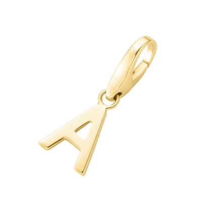 Charm Buchstabe "Buchstabe A, Silber 925", gold, GIORGIO MARTELLO MILANO, Charms, Damen, Silber 925 (Sterlingsilber)