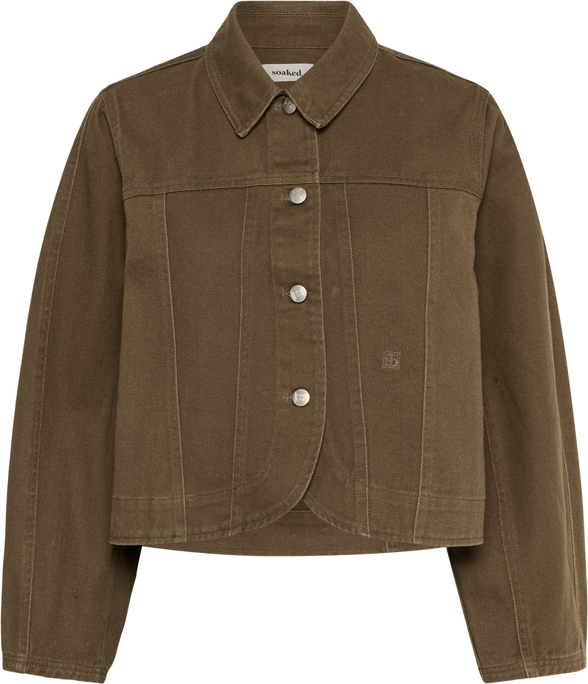 Allwetterjacke SOAKED IN LUXURY "Damen Jacke SLSanaga", Damen, Gr. L, beige (beech), Obermaterial: 100% Baumwolle CO., Jacken Allwetterjacke