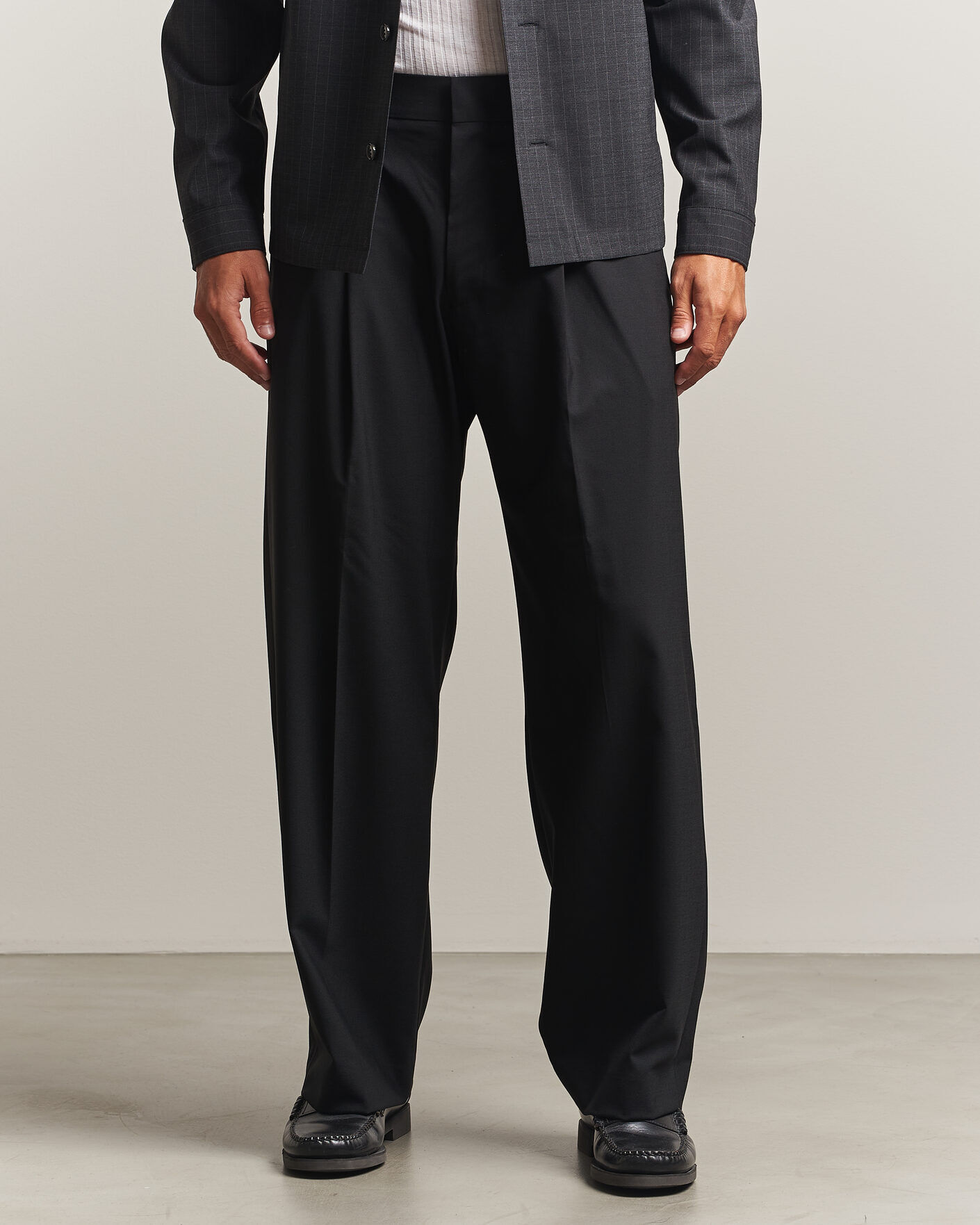 NN07 Kay Wool Trousers Black men W33L32 Sort