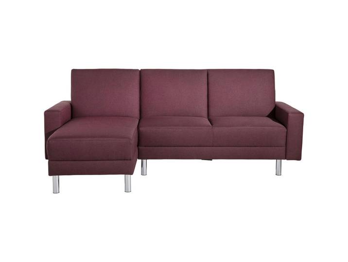Eckschlafsofa, Dunkelrot, 230x152 cm, Textil, 3-Sitzer & Schlaffunktion, Modern, Max-Winzer