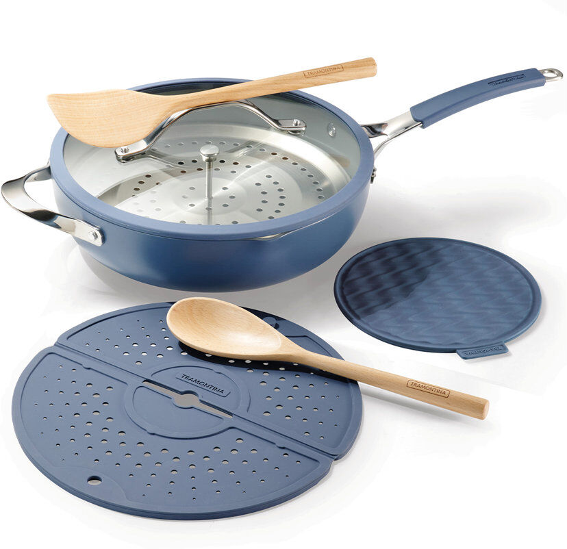 Tramontina Aluminum Non-Stick Frying Pan Set Blue 30cm