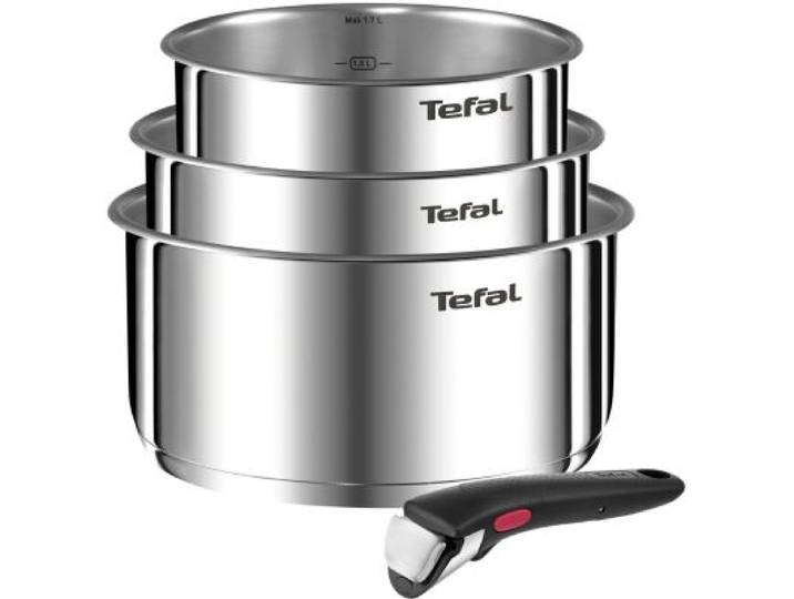 Tefal - Batterie De Cuisine 3 Casseroles Avec 1 Poignée