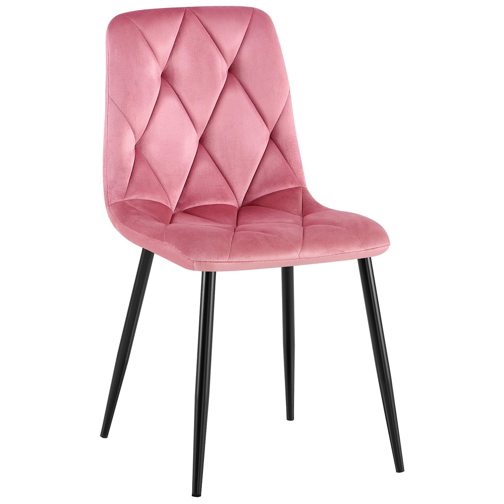 CLP Esszimmerstuhl Clairton Samt Material: Samt, Farbe: rosa