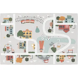 Achoka, Spielteppich + Spielmatte, Spielteppich Little City (100 x 150 cm)
