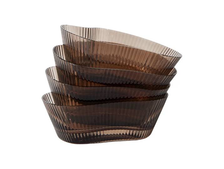 MUUBS Bol Ripe lot de 4 Smoked brown