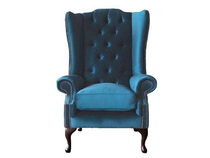 Xlmoebel Sessel Luxuriöser Ohrensessel aus Samt im klassischen Chesterfield-Stil (Ohrensessel (1 Sitzer), Hergestellt in Europa