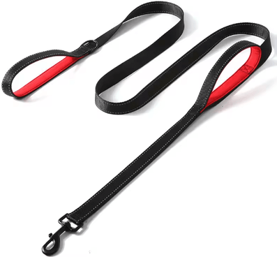 Inspire Picks Heavy Duty Double Handle Dog Leash For Training & Walking black 2.5x150cm