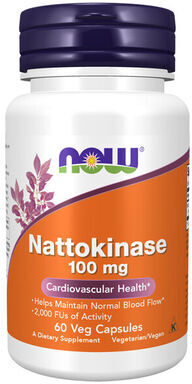 Now Nattokinase 100 mg 60 cápsulas