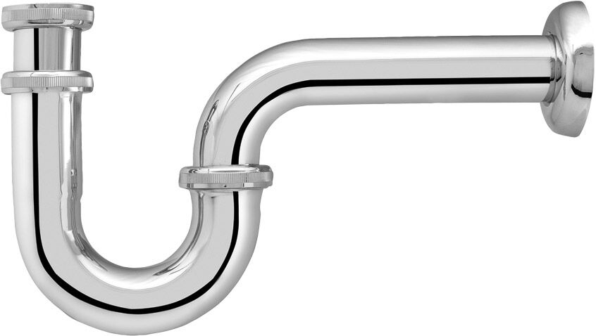 ASW tube siphon piège à odeurs 100139 1 1/4" x 32 mm, laiton chromé