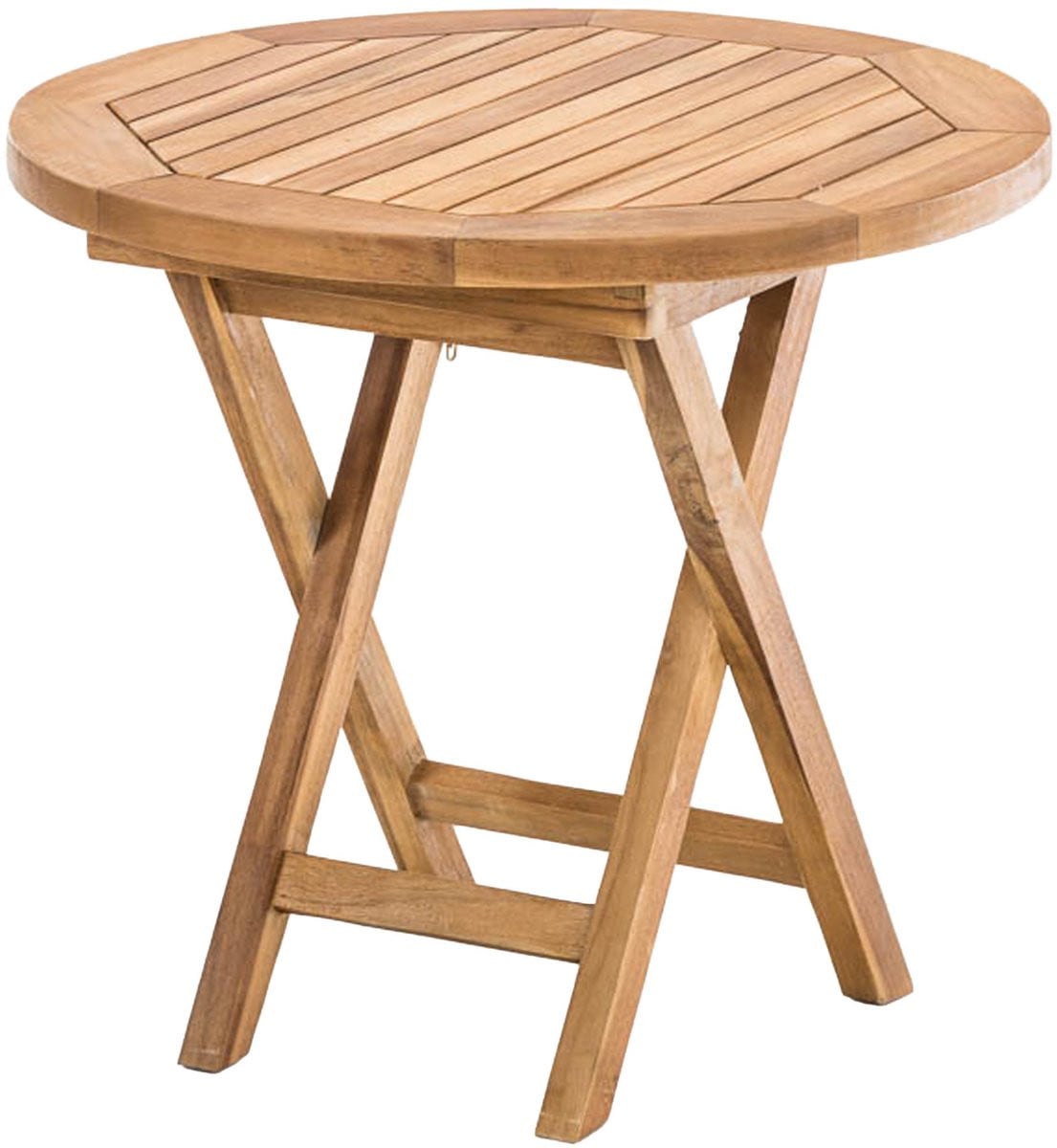 CLP Bijzettafel Maharao - Ronde inklapbare tuintafel - Teak