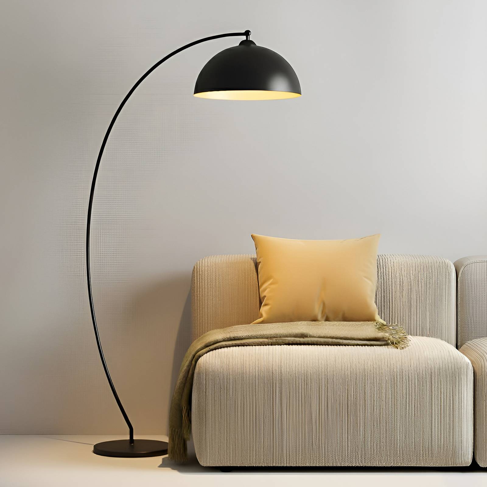 Arc Lamp Floor Jonera Lindby, Black, Living / Dining Room, metal, Young Lifestyle, Floor Lamp