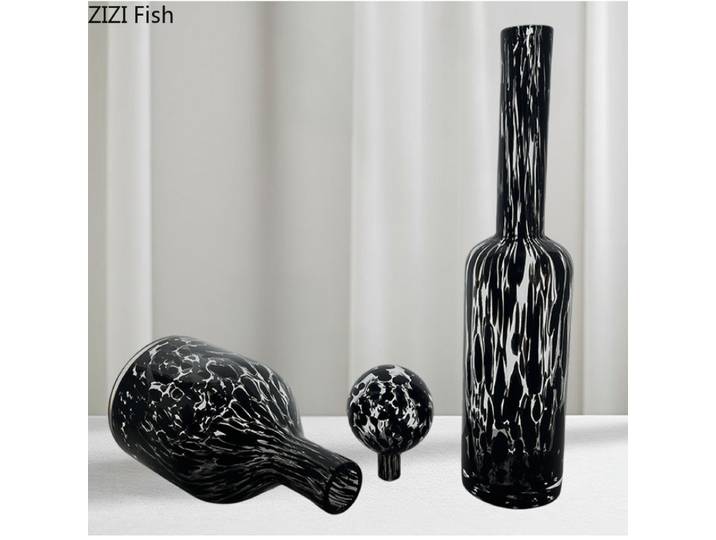Vase en verre à petite bouche, Vases décoratifs, Arrangement de fleurs, ornement hydroponique, Vases de fleurs séchées, artisanat de décoration