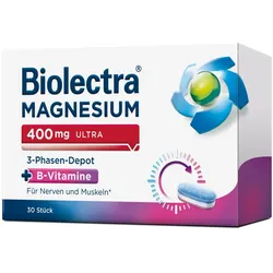 Biolectra Magnesium 400 mg 3-Phasen-Depot, mit B-Vitaminen 30 St