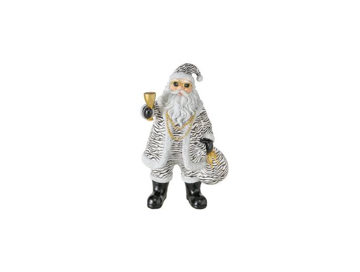 Weihnachtsfigur BOLTZE Boltze Weihnachtsfigur Animal , schwarz-weiss (schwarz weiß), B:14cm H:16cm, Dekofiguren, Weihnachtsfigur