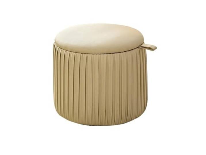YANG11FAN Vielseitig Runder Hocker kann von Hand getragen Werden. Schlafzimmer-Schminktisch kann verwendet Werden(Weiß)