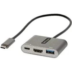 StarTech Multiport Adapter (USB-C, 1 Port), Dockingstation + USB Hub, Grau