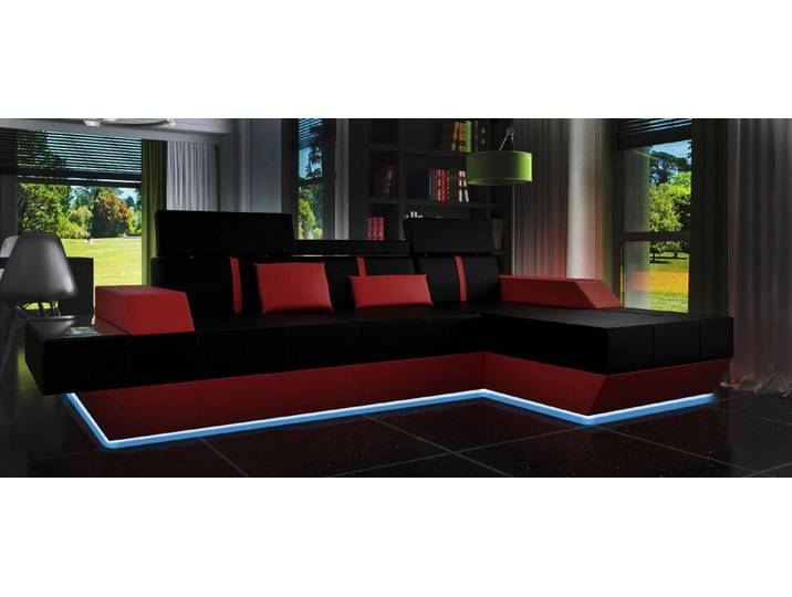Xlmoebel Ecksofa Maßgeschneidertes Ledersofa mit USB-Anschluss für maximalen Komfort, Ecksofa, Hergestellt in Europa