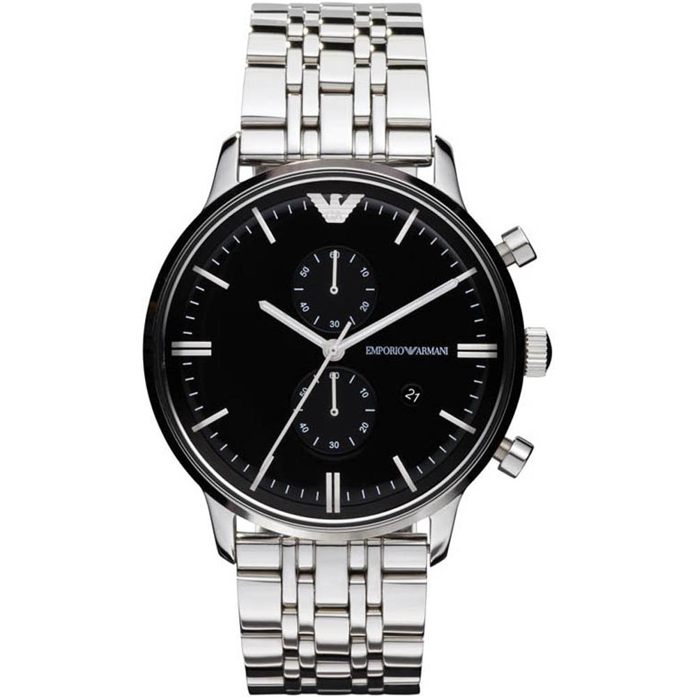 Emporio Armani AR0389 Chronograph Silber Uhr