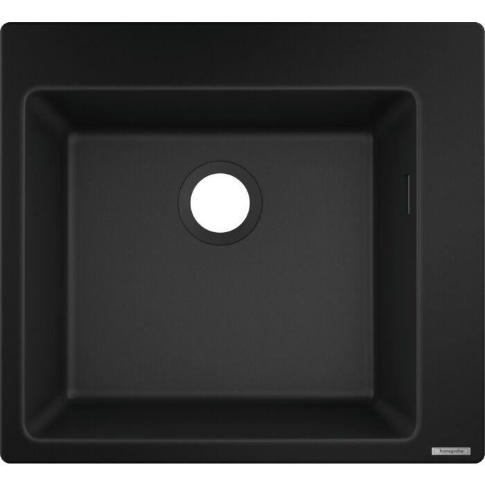 hansgrohe Einbauspüle 43312170 560 x 510 mm, 1 Hauptbecken, Hahnloch vordefiniert, graphitschwarz