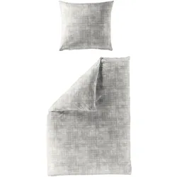Bettwäsche Mako-Satin beige ( 155x220cm, mit 1 Kissen) - 155x220cm, mit 1 Kissen