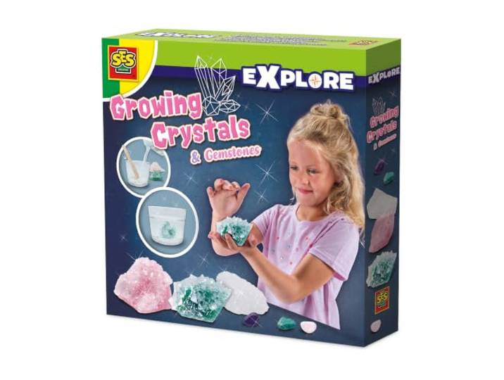 SES Creative 25115 Groeiende kristallen en edelstenen, Meerkleurig