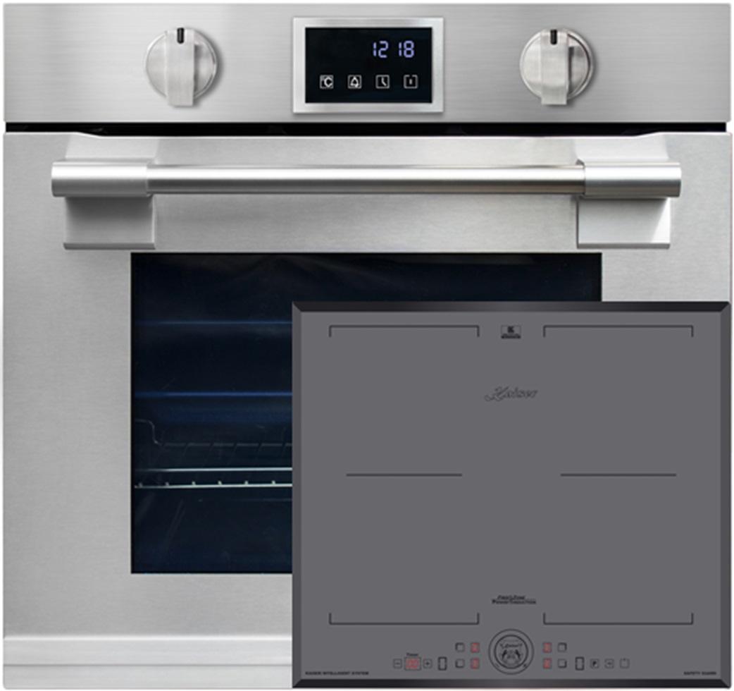 Kaiser Herd Set Autark EH 6339 Einbaubackofen XXL 86L, mit Pyrolyse & AirFry, Touchdisplay mit Induktions-Kochfeld 60 cm KCT 6730 FIG
