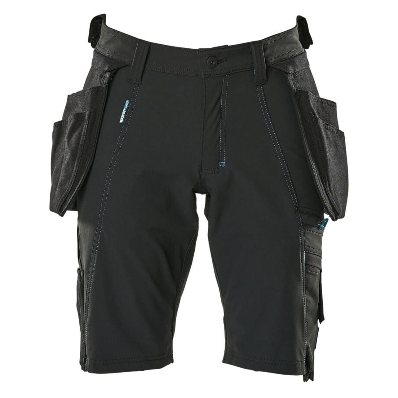 Mascot håndvaerkershorts C48 - Advanced sort m/aftagelige cordura haengelommer 17149-311-09 (48) (17149-311-09)