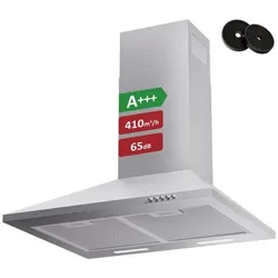 Levivo Dunstabzugshaube 60 cm 410 m3/h silber