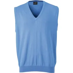 James & Nicholson Herren V-Ausschnitt Pullunder Pullover JN657 glacier blue S