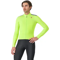 Castelli Puro 4 Jersey Langarmtrikot für Frühling & Herbst - electric lime - M
