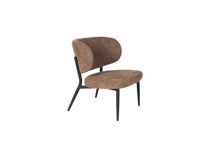 Fauteuil en tissu orange Sanne