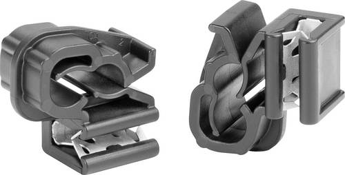 HellermannTyton EC1-3SVDHC6-7 Befestigungsclip steckbar 151-04529 Bündel-Ø-Bereich 5.8 bis 6.8mm Schwarz