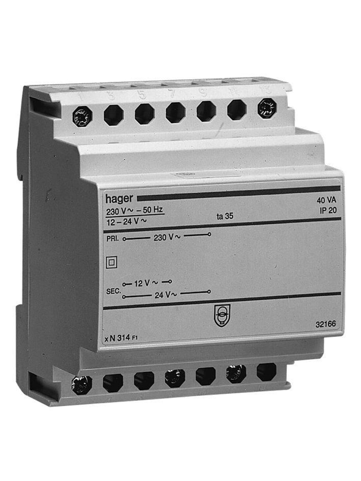 Hager Safety transformer 16va 230v12-24v