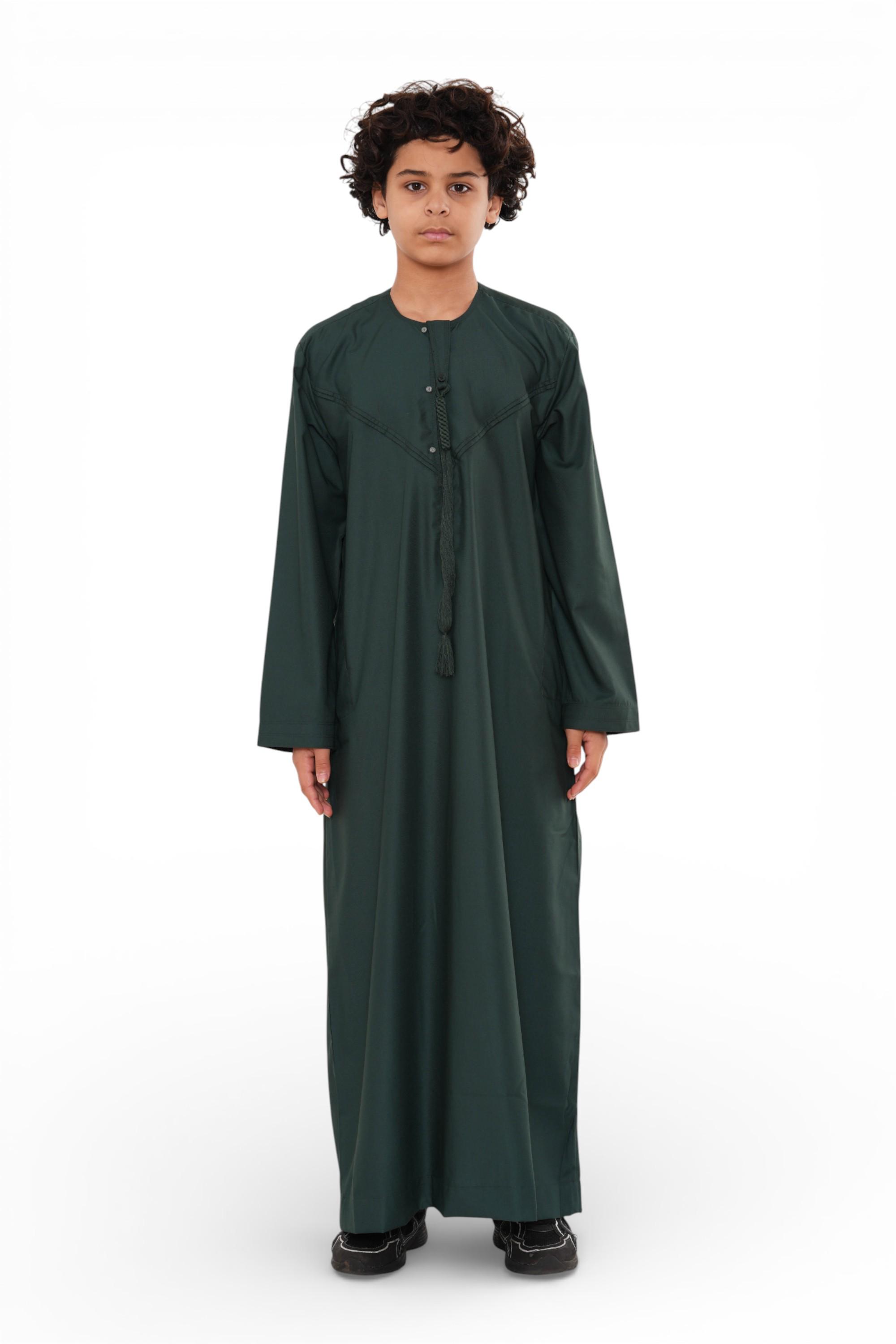 Kinderen jongens Eid groene Marokkaanse Jubba gewaad Djellaba Ramadan Eid Thobe - K-HM11