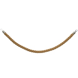 Securit® Geflochtenes Seil für Empfangspfosten "Classic" – Bronze – Verchromte Endkappen – 150cm
