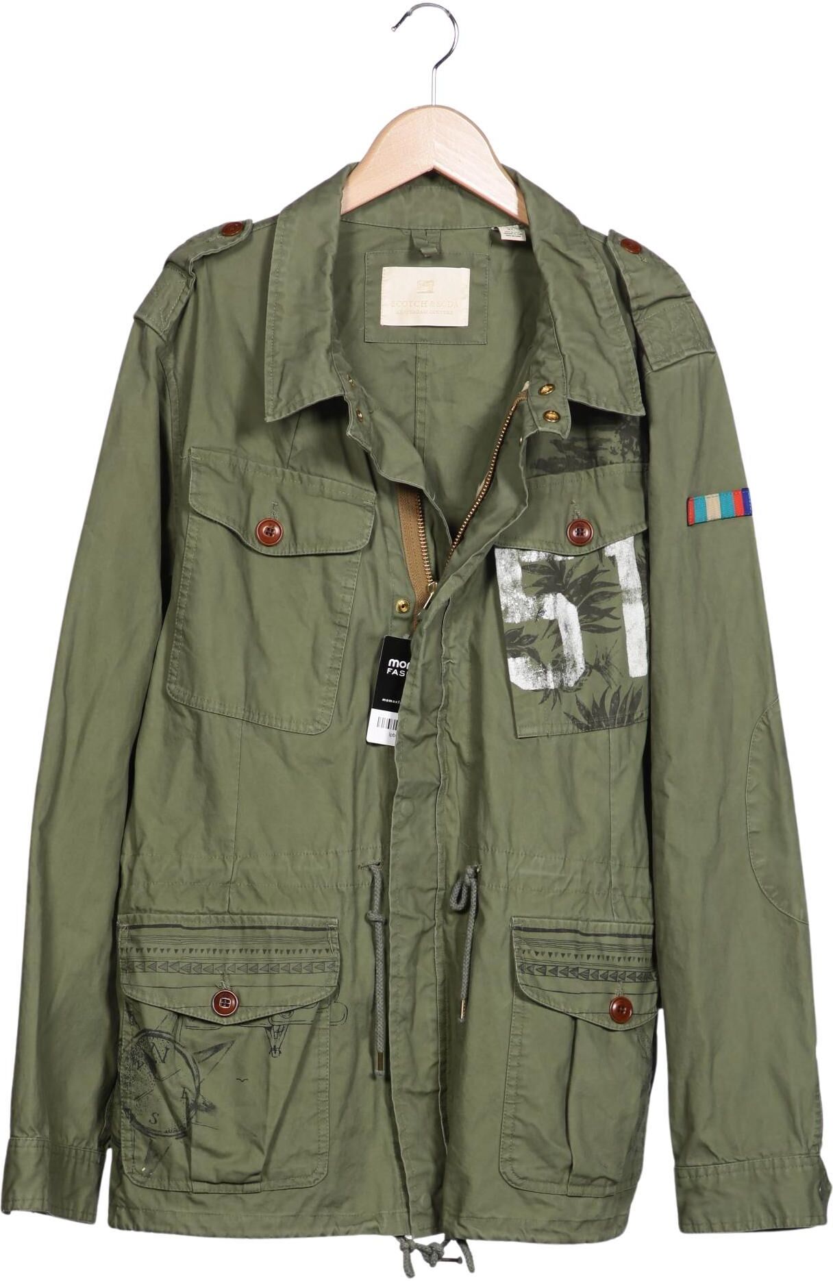Scotch & Soda Herren Jacke, Grün, Gr. XL, Baumwolle - Second Hand