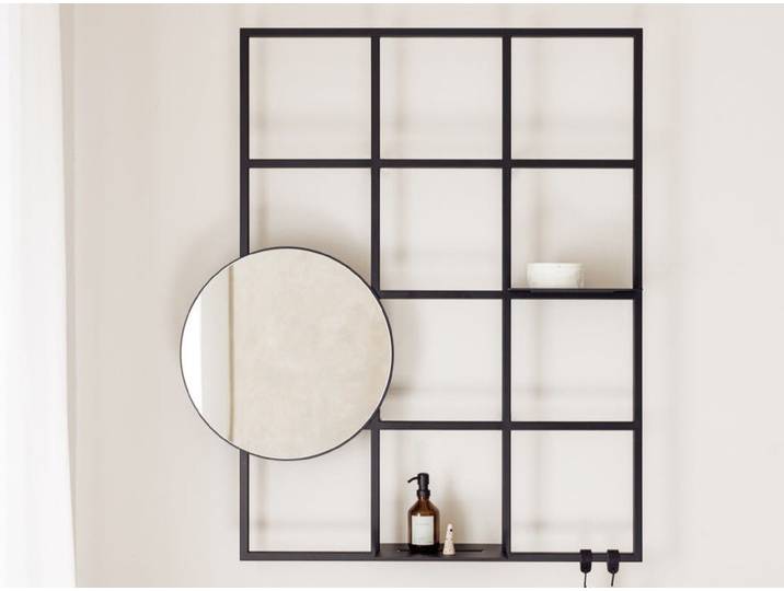 Wandregal Rivo – Flexibles Metallregal mit Stecksystem - Schwarz - Luxusbetten24