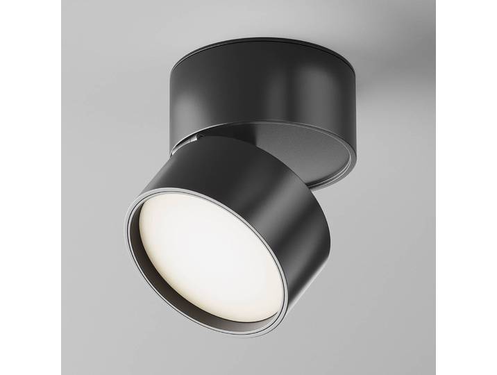 Plafonnier LED Onda Ø 9cm Noir/Noir Aluminium LED Module LED